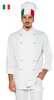Chef jacket with italian flag piping
