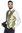 Unisex reversible waistcoat shiny gold