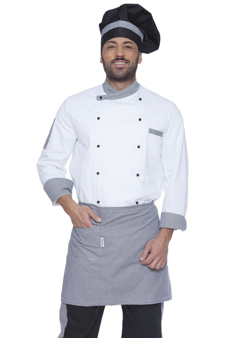 Houndstooth chef apron