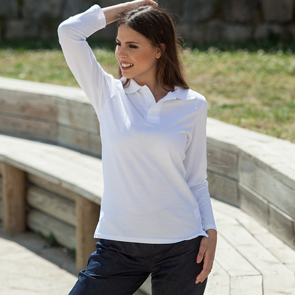 Women's long-sleeved polo shirt
