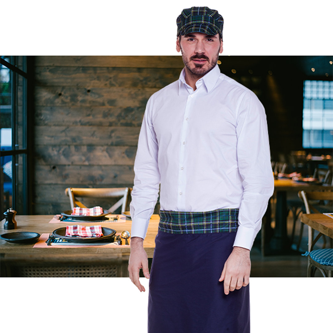 Long Scottish apron