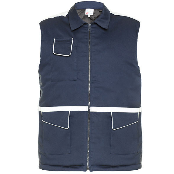 Stretch vest with reflective bands