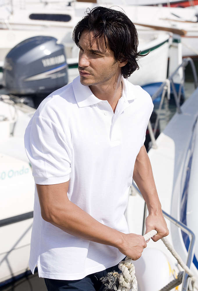 Polo Polo T-Shirt Uomo Manica Corta in Cotone 100% piqué Prodotto Made in Italy 
