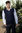 Unisex knitted vest V-neck