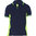 Man's polo shirt with fluorescent inserts
