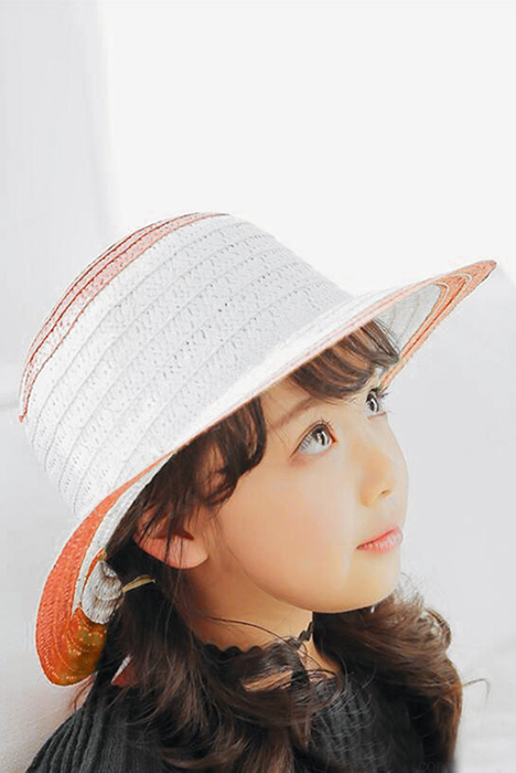 Berretto da Bambino Nero Young shinee Cappello per Bambini Cappello di Paglia di Colore Solido per Bambini Cappello di Bombetta per Bambini Cappello di Protezione Solare per 2-7 Anni 
