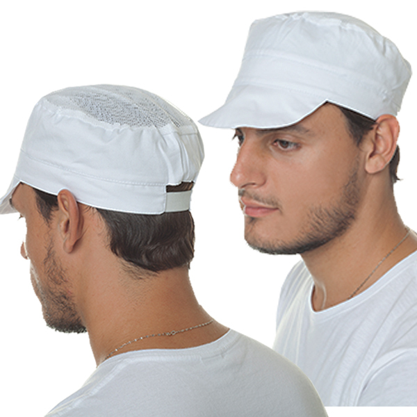 Man's hygiene hat with mesh