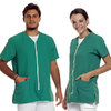 Unisex green zip tunic