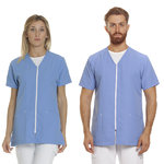 Unisex blue zip tunic