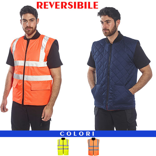 Reversible high visibility vest