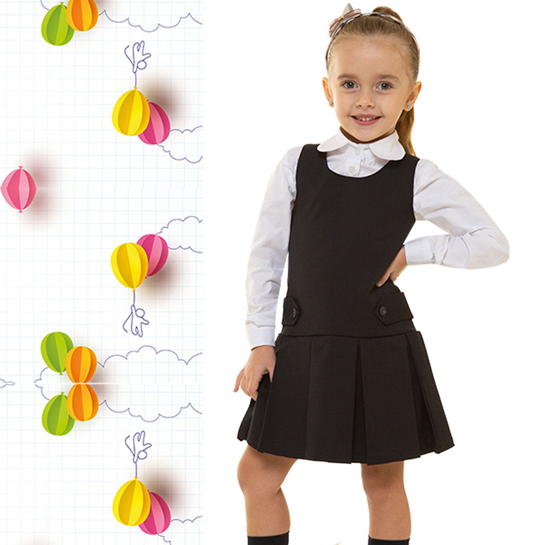 Pinafore girl school uniform