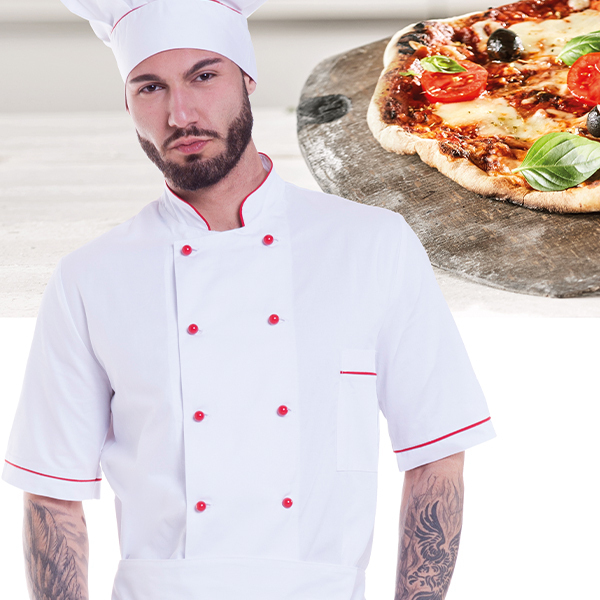 Short sleeve pizza chefs  jacket
