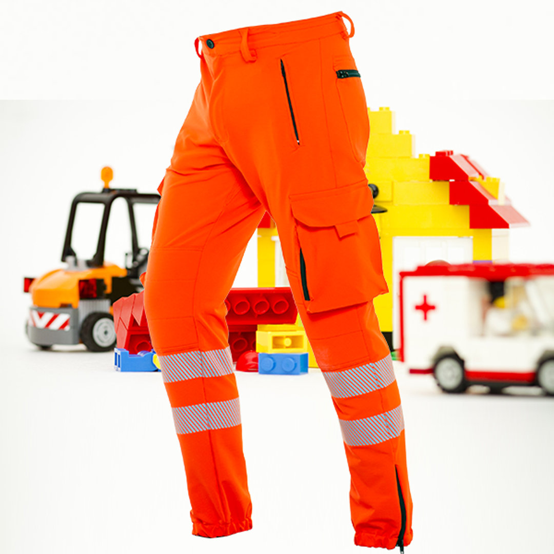 High visibility stretch trousers
