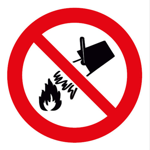 PROHIBITION OF USING WATER OR EXTINGUISHERS