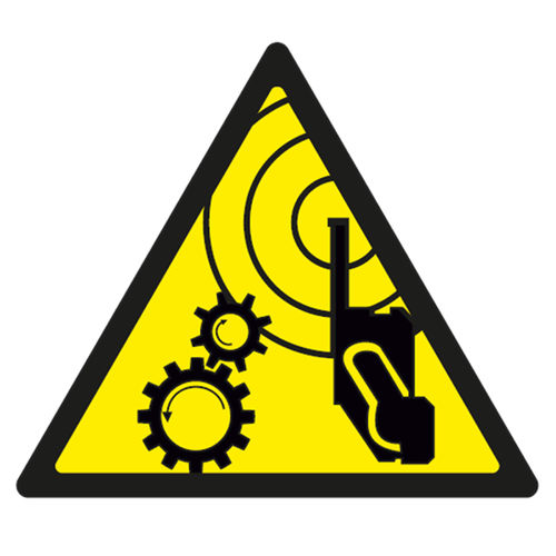 MACHINE DANGER SIGN WITH REMOTE CONTROL